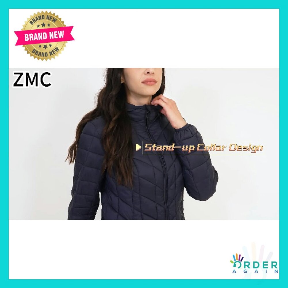 Packable Puffer Jacket Water-Resistant Hooded Sli… - image 8